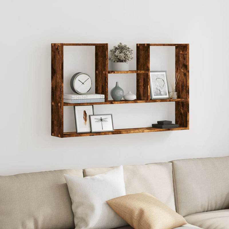 Reus Floating Shelf, Smoked Oak
