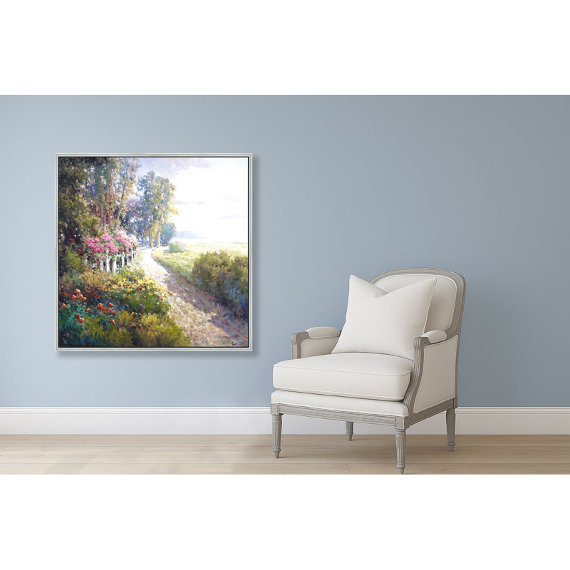 Morning Along The Fence Line Print, 26" H x 26" W, Silver