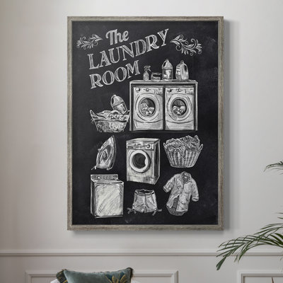 Laundry Room Framed Print - Solid Wood