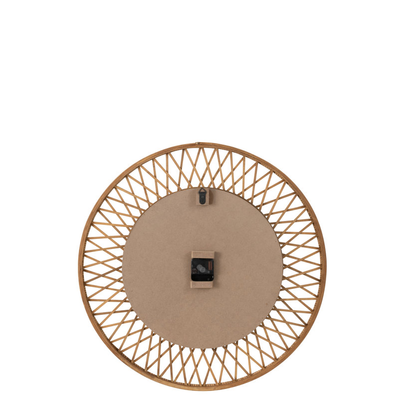 Alexys Rattan Wall Clock, 61.50 H x 61.50 W x 2.50 D cm