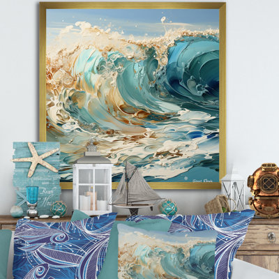 Ocean Charm Liquid Wave Art II - Ocean Wall Art