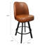 Ensemble de 2 tabourets de bar rotatifs capitonnés à siège baquet avec cadre en métal pour restaurant et café - Assemblage requis-1963052268