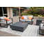 Elementi Home Tevere 40" Square Concrete Coffee Table for Indoor and Outdoor Use-88957379