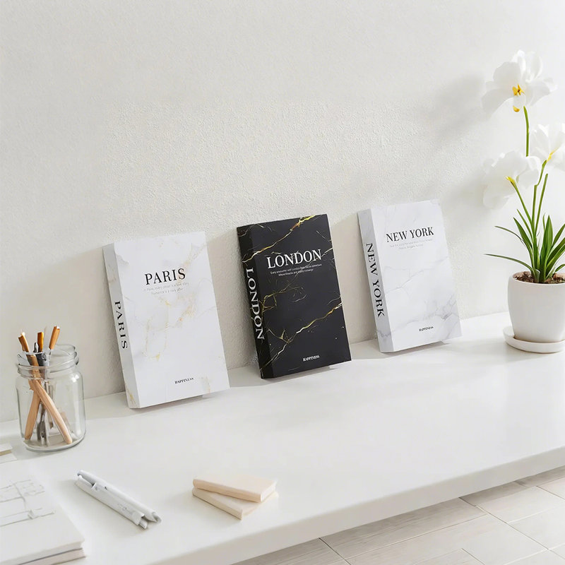 Ensemble de 3 faux livres décoratifs simples
