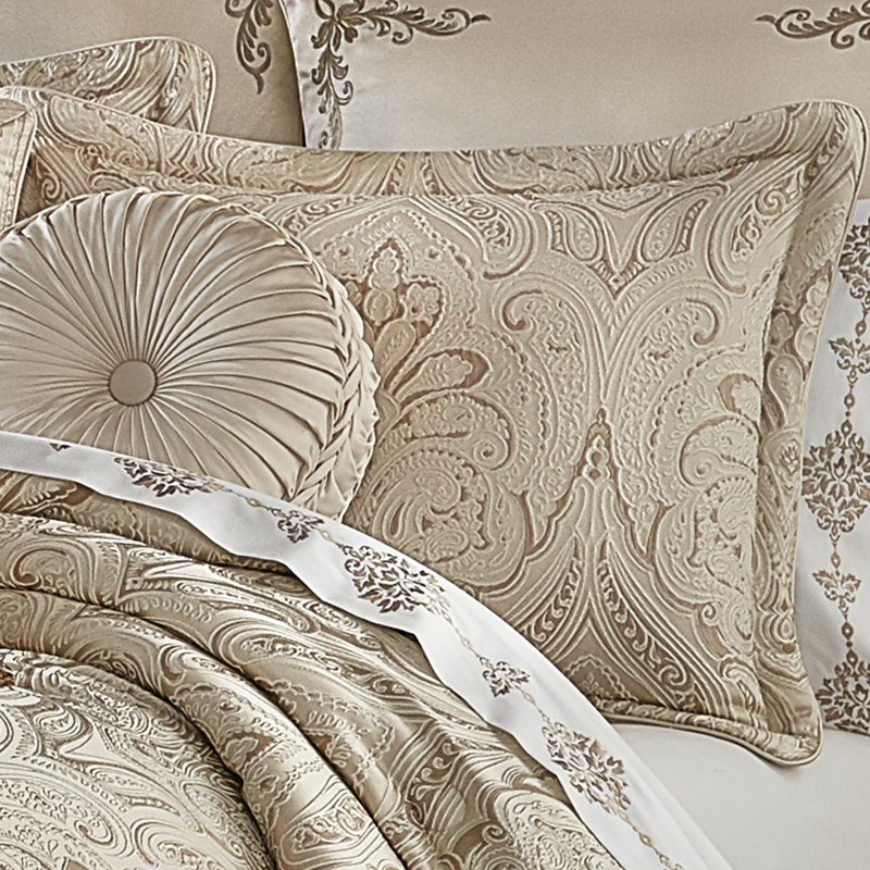 Ensemble d'édredon en polyester Taylor Damask, Édredon grand + 2 taies décoratives standard + 1