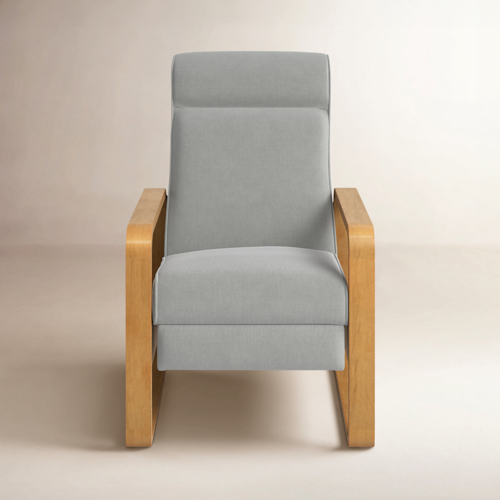 Jillette Upholstered Recliner, Gray
