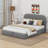 Teddy Fleece Upholstered Platform Bed with Hydraulic Storage System-101489733-101489736