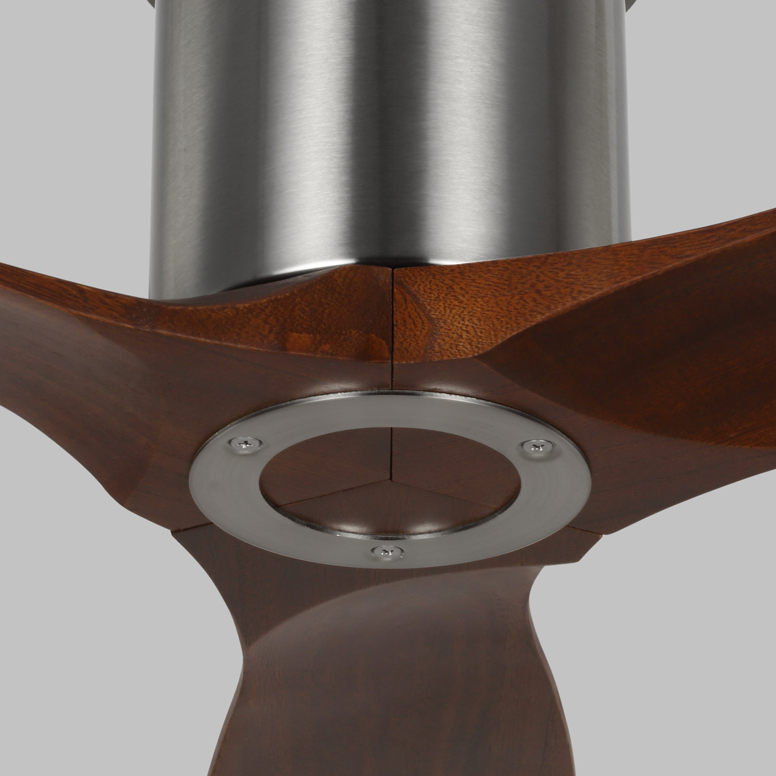 Rafaella 52'' 3 Blade Ceiling Fan, Dark Walnut, Brushed Steel