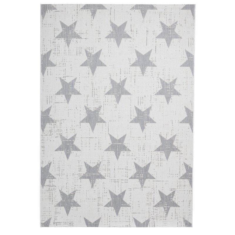 Machine Woven Cream/Grey Rug, Rectangle 120 x 170cm