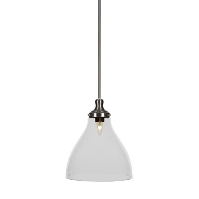 Juno Stem Hung Pendant With 11.75" Glass