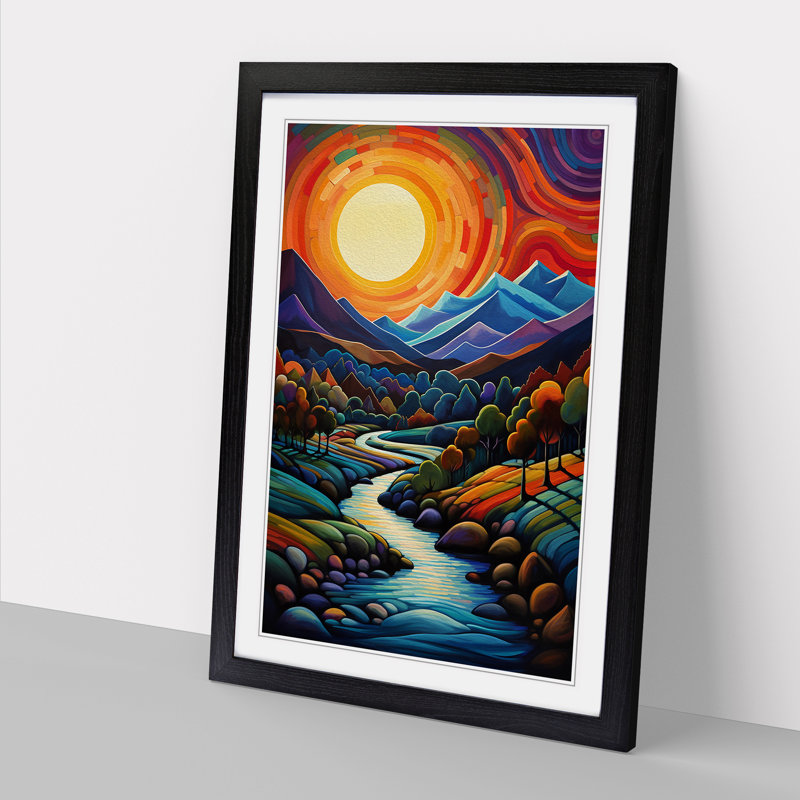 Landscape Orphism - Framed Print, Black , 46cm H x 34cm W x 2cm D