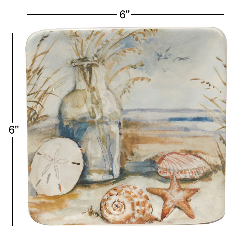 Coastal Landscape, ensemble de 4 plaques