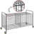 2-Compartment Metal Sports Rack Cart