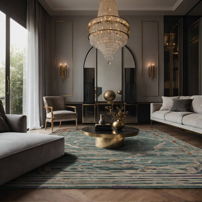 Tapis brun soyeux et moelleux