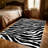 1PC Black White Zebra Print Stripe Pattern area rugs, Soft and Comfortable, easy-to-maintain, machine washable Indoor floor mat, suitable for living room, bedroom, dining room, entryway, backyard patio, front porch, home hallway, sunroom, Home Decor,-262337317