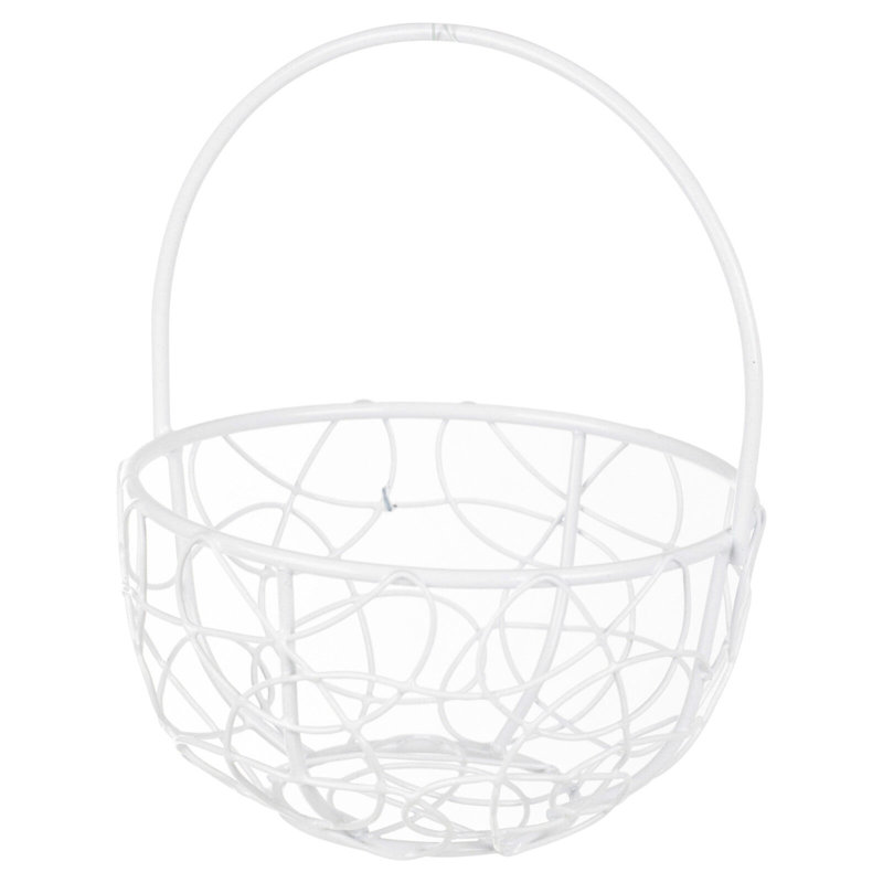 Fairmont Park Decorative Basket, 13'' H x 10'' W x 10'' D, White