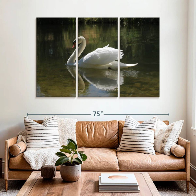 Swan Lake Reflection, 42" H x 65" W