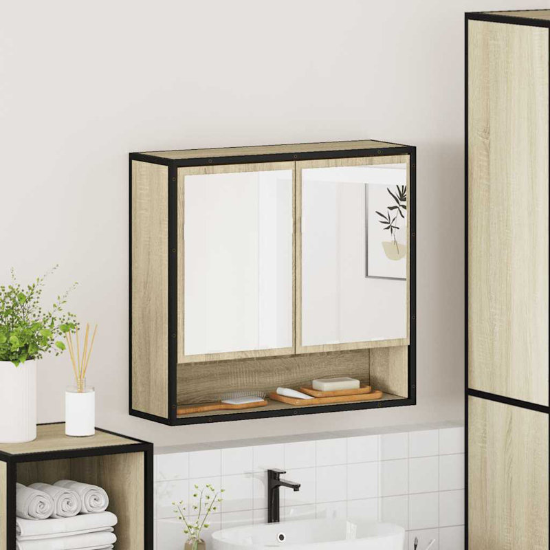 No Mounting / Installation Required Bathroom Cabinet, Sonoma Oak