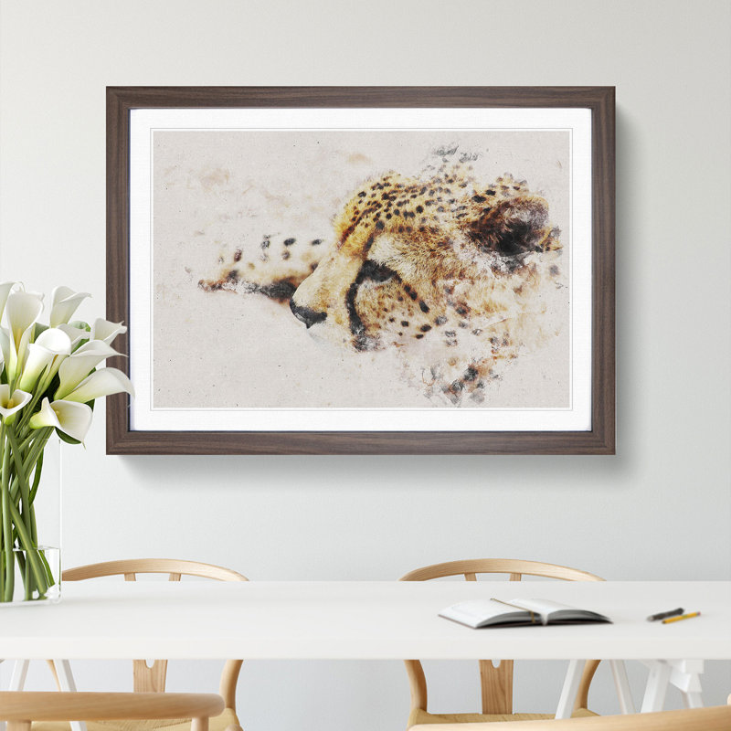 Cheetah Vol.1 - Framed Print, Walnut Framed, 36cm H x 48cm W x 2cm D