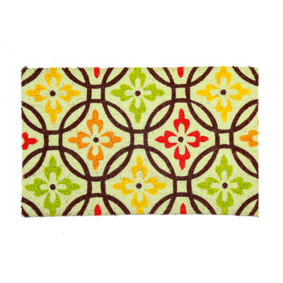 Maultsby Non-Slip Geometric Outdoor Doormat