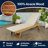 Diboll Outdoor Acacia Wood Chaise Lounge , Cushion Included-1123668600