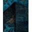 Tapis bleu nouvel âge 9 pi 10 po x 8 pi 1 po Corina