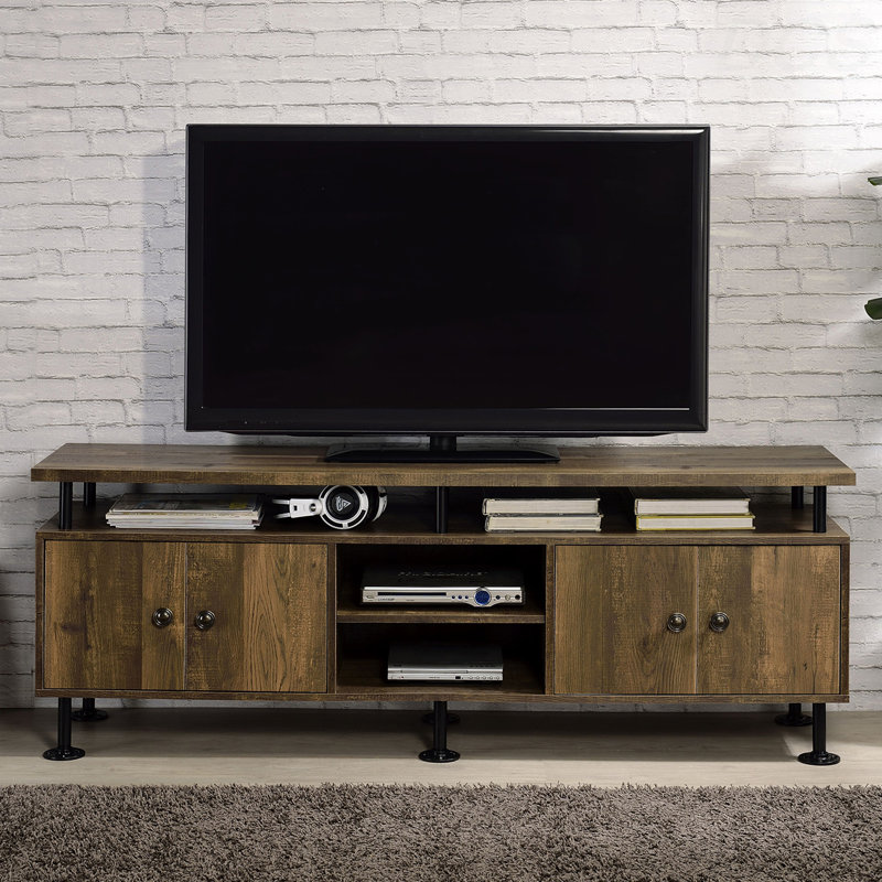 Meuble télé 60 po avec 4 compartiments ouverts et meuble télé 60 po