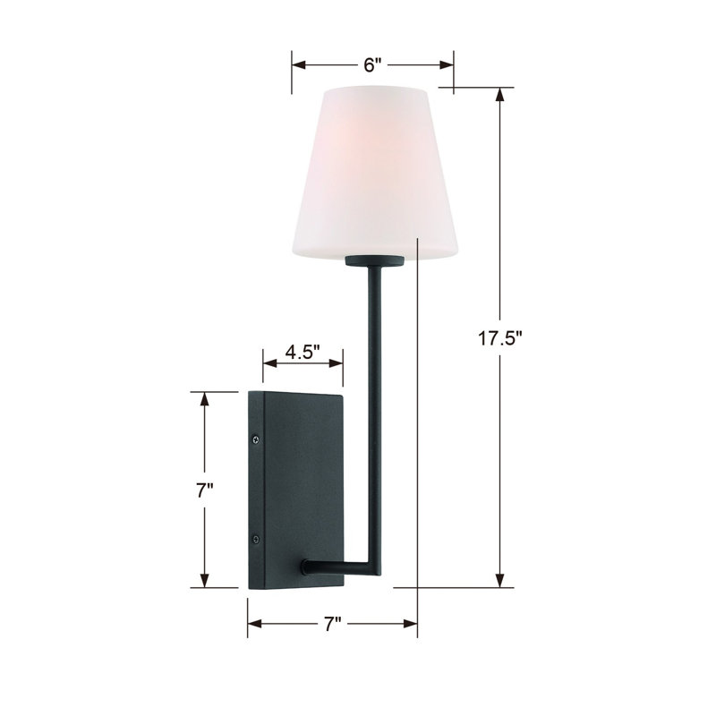Frith 1 - Light Armed Sconce, Black