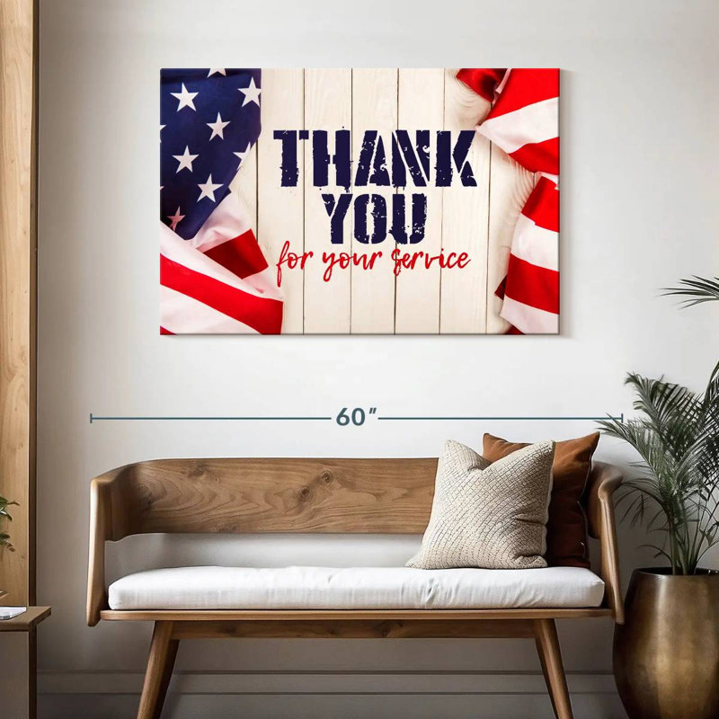 Lelend Thank You Servicemen, H 30 po x l 45 po