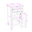 Meuble-lavabo de salle de bain avec lavabo, tiroir inclinable, tablette réglable et boutons en alliage de zinc-1626811304
