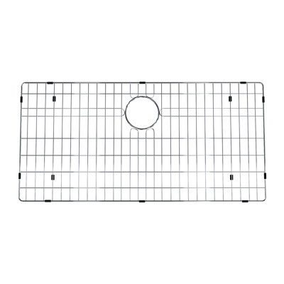 Dowell 35-7/8" L x 20-3/4" W Handcrafted Apron-Front Farmhouse Undermount Kitchen Sink 16 Gauge Stainless Steel 10" Depth Single Bowl With Grid Strainer