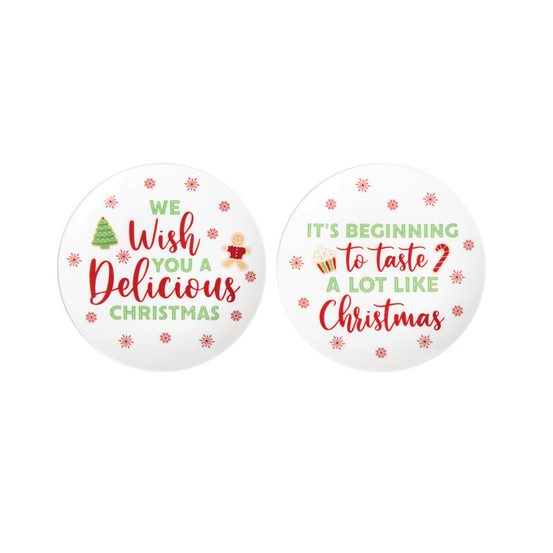 Ensemble de 2 assiettes de Noël délicieuses