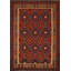 Tapis multicolore à motif oriental kilim 5 x 7