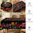 Black Washable Polyester Tablecloth with Floral Pattern-175981489