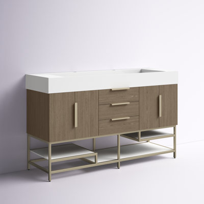 Ensemble de meuble-lavabo double 59 po Glasgow