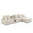 112*64'' Corduroy Sectional Sofa with Bluetooth Speakers,L-Shaped Couch with Console,USB Charger,Cup Holders,Storage,Ottoman,Deep and Wide Seat Cloud Sofa for Living Room&Apartment