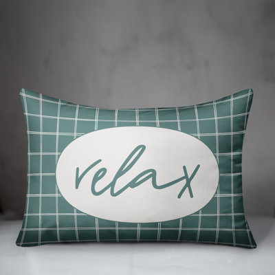 Plaid Outdoor Reversible Throw Pillow