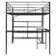 Lit mezzanine en métal avec bureau et latéraux en noir - Créez un espace de chambre à coucher élégant à 4 couches pour un environnement fonctionnel confortable-1908611232