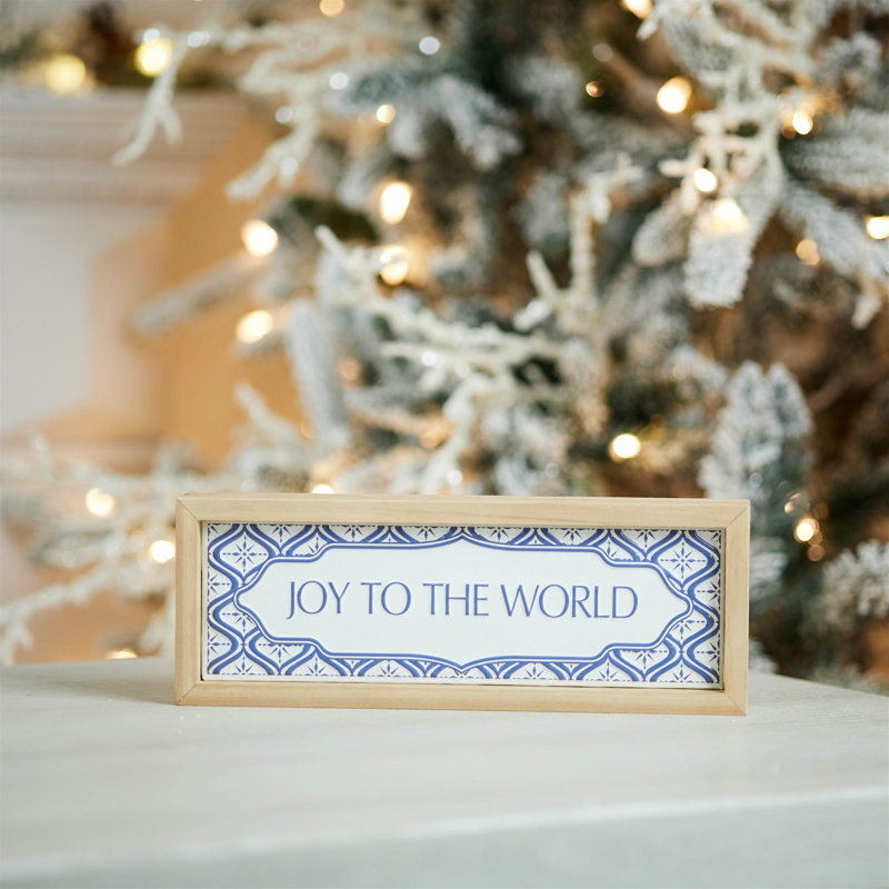 Panneau encadré «Joy to the world» 12 po
