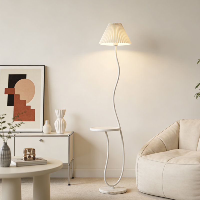 Lampe sur pied plissée Modern Modern