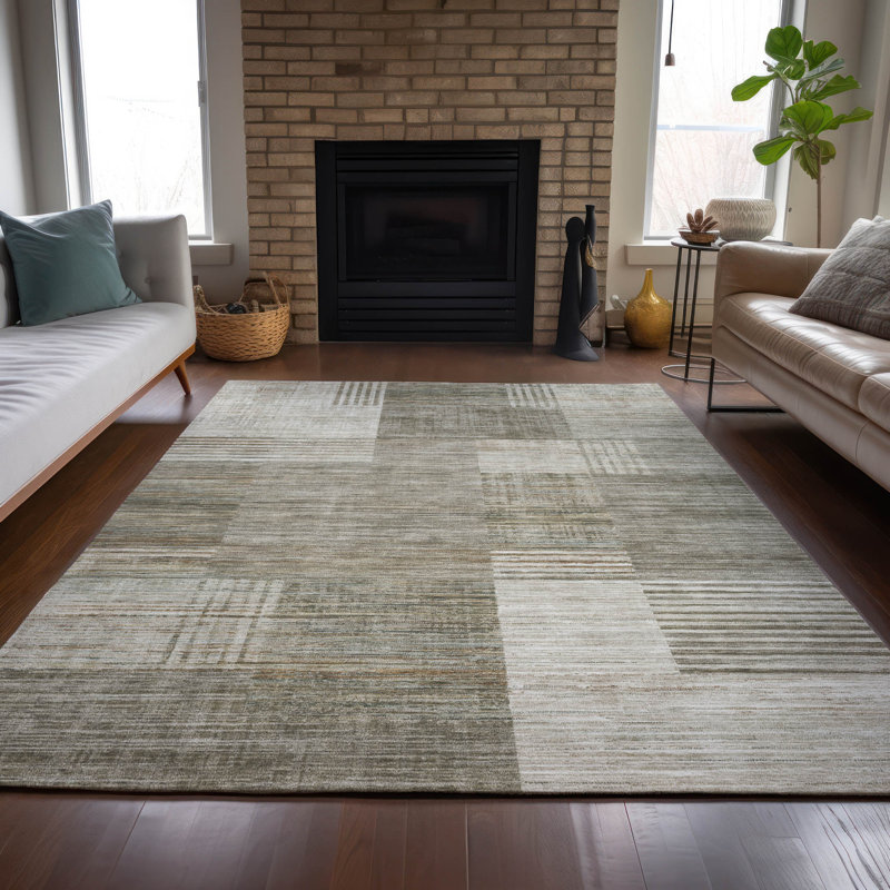 Tapis géométrique intérieur / extérieur lavable à la machine Jacinto ACN2149, Rectangle 2 pi 6 po x 3 pi 10 po