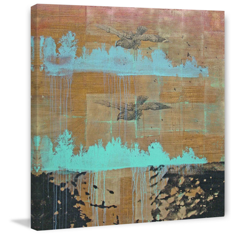 Gliding Augur by Tracy Silva Barbosa - Wrapped Canvas Painting, 46 cm H x 46 cm W