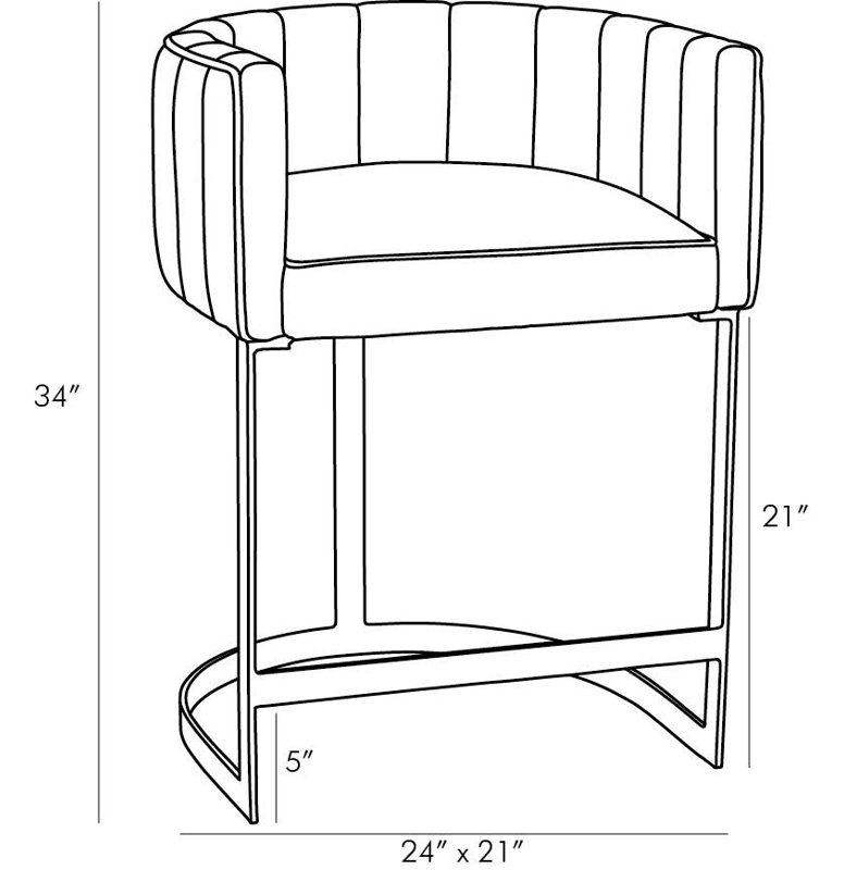 Tatum Upholstered Stool, Short Stool (21" Seat Height), Graphite