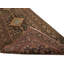 Tapis semi-antique brun foncé Tribal