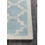 Tapis contemporain en laine touffeté à la main bleu clair / blanc Davin-81816384