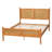 Betzayda Baxton Studio Jenn Golden Brown Wood Japandi Queen Size Platform Bed With Distressed-Finished Rattan