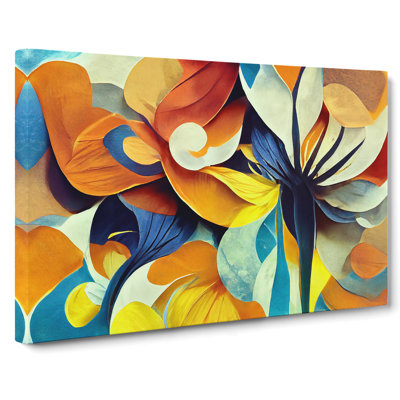 Artistic Flowers Abstract Vol.3 - Wrapped Canvas