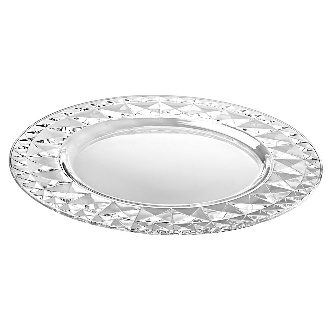 Carre Glass Charger (Set of 2) Majestic Crystal