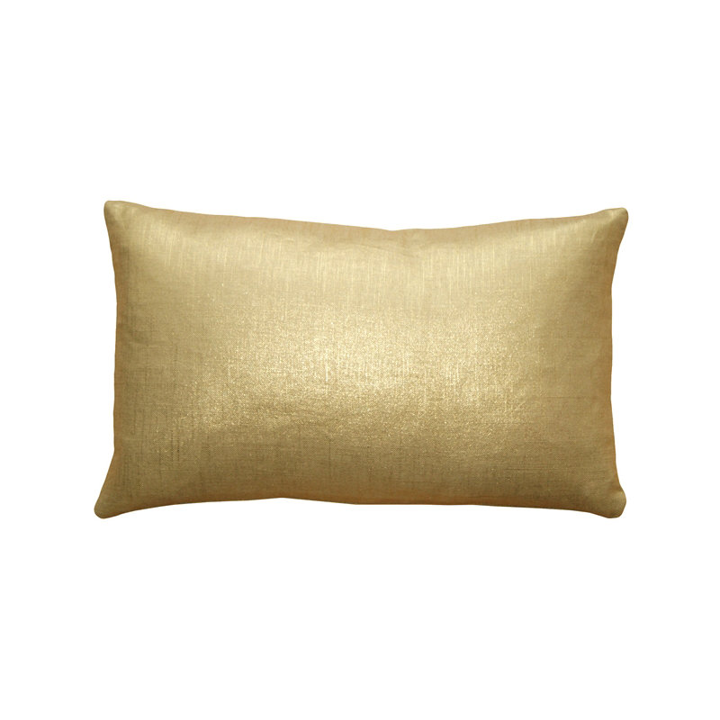 Coussin lombaire en lin Tuscany, Or métallique