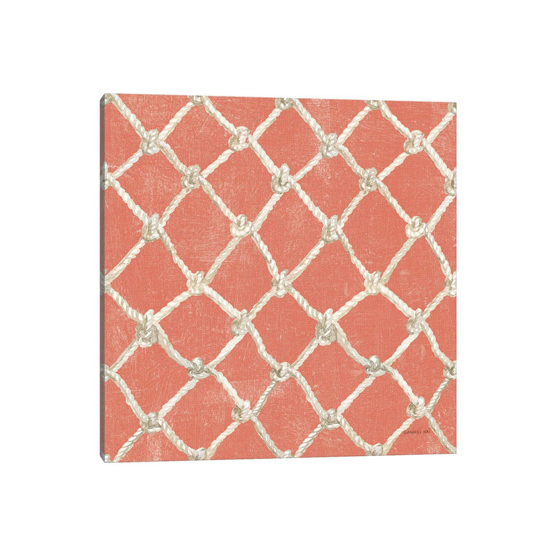 Floursack Nautical Pattern IIIB by Danhui Nai - Wrapped Canvas Gallery-Wrapped Canvas Giclée, 30.48 cm H x 30.48 cm W